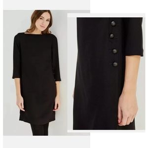 Banana Republic Boat Neck Side Button Shift Dress